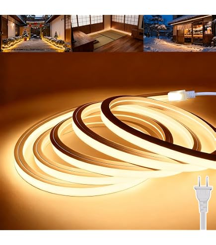 Amazon.co.jp: 100V ラウンド、320 度発光、EL蛍光チューブ管 LED